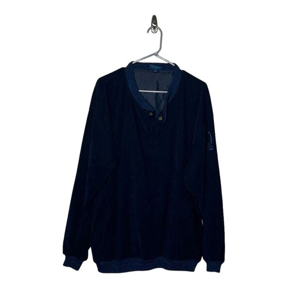 Sunderland Of Scotland Jacket Mens XL Windbreaker Pullover Navy Blue Logo - Picture 1 of 11